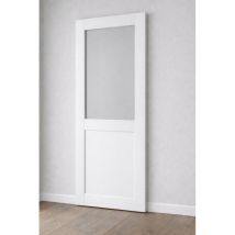 Gd Menuiseries - Porte Coulissante Atelier Blanc H204 x L93 Sans Meneau