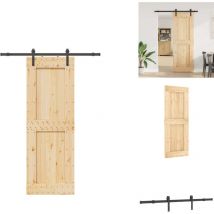 Porte coulissante et kit de quincaillerie 80x210 cm pin massif - Porte Coulissante - Portes Coulissantes - Porte Intérieure - Porte Coulissante