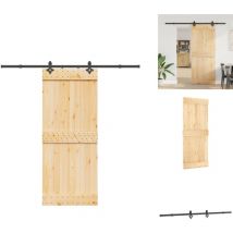 Porte coulissante et kit de quincaillerie 85x210 cm pin massif - Porte Coulissante - Portes Coulissantes - Porte Intérieure - Porte Coulissante
