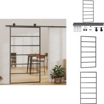 Porte coulissante et quincaillerie Verre et Aluminium 102x205cm - Portes Coulissantes - Porte Vitrée - Porte Aluminium - Portes Intérieures - Kit De