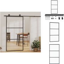 Porte coulissante et quincaillerie Verre et Aluminium 102x205cm - Portes Coulissantes - Porte Vitrée - Portes Intérieures - Portails Coulissants