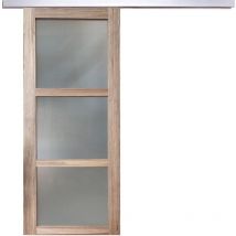 Gd Menuiseries - Porte Coulissante Frake Vitrée H204 x L83 + Rail Alu