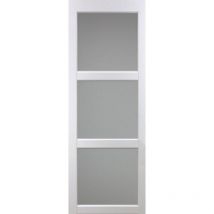 Gd Menuiseries - Porte Coulissante Kenya Blanc Vitrée H204 x L73