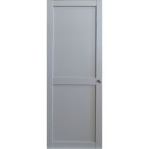 Gd Menuiseries - Porte Coulissante Athena Ral7035 2 Panneaux H204 x L73 Et 2 Coquilles