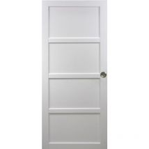 Gd Menuiseries - Porte Coulissante Tamera Blanc H204 x L73 Et 2 Coquilles