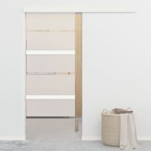 Vidaxl - Porte coulissante butées souples Verre esg aluminium 76x205 cm