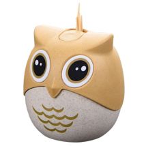 Porte-cure-dents en forme de hibou de dessin animé boîte à cure-dents domestique étui à cure-dents décoration de la chambre à coucher