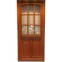 Porte D'Entrée Bois Vitrée, Agatha, H,215Xl,90 P, Droit Cote Tableau