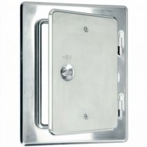 Porte de cheminée inox V2A avec fermeture carrée 100 x 240 mm