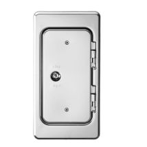 Porta per camino 11x25 in acciaio inossidabile – Chiusura quadrata – UPMANN