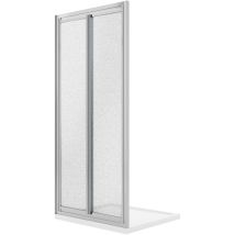 Idralite - Paroi de douche portes saloon pivotantes battante verre opaque cabine niche h 185