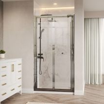 Porte de douche 76 cm porte pliante / porte battante salle de douche vrai verre gauche / droite