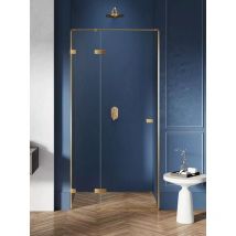 Otitec - Porte de douche 80 cm doré brossé pivotante gauche bali gold brushed