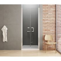 Otitec - Porte de douche battante 80 cm chrome corfou chrome - chrome