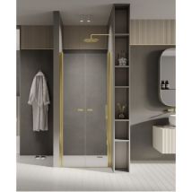 Otitec - Porte de douche battante 80 cm doré cuba gold - doré