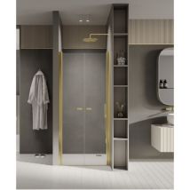 Otitec - Porte de douche battante 90 cm doré cuba gold - doré