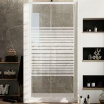 Idralite - Porte de douche blanche coulissante pour h 185 verre sérigraphié mod. Blanc 120 cm