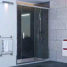 Cuisibane - Porte de douche 120 cm coulissante nerina