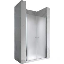 Cadentro - Porte de douche 92x180 cm verre opaque ajustable de 92 à 96 cm