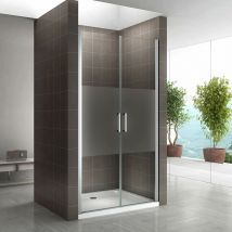 Porte de douche VIANA 89x185 cm verre sérigraphié - ajustable de 89 à 82 cm