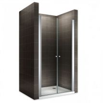 Cadentro - maia Porte de douche 84x185 cm verre transparent - ajustable de 84 à 88 cm
