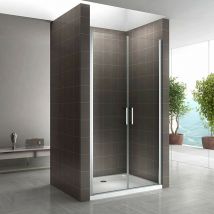 Cadentro - Porte de douche 98x180 cm - verre transparent ajustable de 98 à 101 cm
