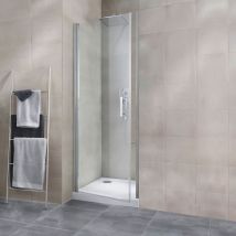 Porte de douche pivotante, verre 5 mm anticalcaire, profilé aspect chromé, Reverso Schulte 70 x 195 cm