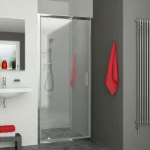 Rothalux - Porte de douche pivotante equi argent poli verre clair ht 1900mm 775-807