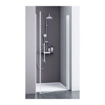 Schulte - Porte de douche pivotante, verre 5 mm, style, profilé blanc anticalcaire sur mesure 60 x 192 cm