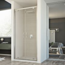 Idralite - Porte de douche pivotante verre opaque h 198 mod Cristal 2 portes 80 cm