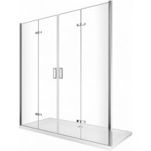 Giorgy - Porte de douche pliante avec ouverture à quatre porte h 190 - 128-131,5 cm