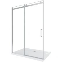 Idralite - Porte de douche verre transparent avec easy-clean h 190 mod. Vogue 140 cm