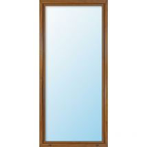 Uw 0,86 Porte de fenêtre pvc, triple vitrage, blanc/golden oak, 1 vantail, oscillo-battant, largeur 80 cm, hauteur 215 cm, tirant gauche - wood
