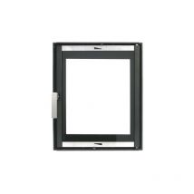 Porte de foyer htt 626 Noire et inox