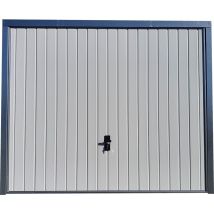 Porte de garage basculante blanche l.250 x H.200 cm x Ep.20 mm