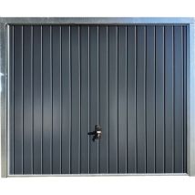 Porte de garage basculante grise l.250 x H.200 cm x Ep.20 mm