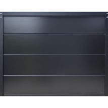 Porte de garage sectionnelle motorisée Noir 2100 l.250 x H.200 cm x Ep.40 mm