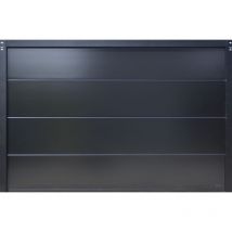 Porte de garage sectionnelle motorisée Noir 2100 l.300 x H.200 cm x Ep.40 mm