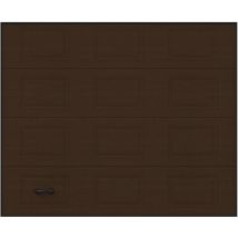 Porte de garage sectionnelle sur mesure à cassettes marron - mugonia
