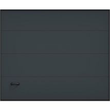 Porte de garage sectionnelle sur mesure lisse anthracite - asinaria