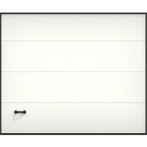 Porte de garage sectionnelle sur mesure lisse blanche - asinaria