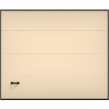 Porte de garage sectionnelle sur mesure lisse ivoire - asinaria