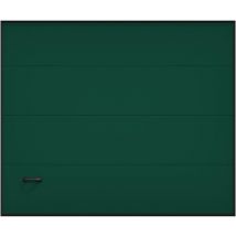 Vente-unique - Porte de garage sectionnelle sur mesure lisse verte - asinaria