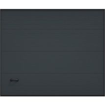 Porte de garage sectionnelle sur mesure rainurée anthracite - metronia