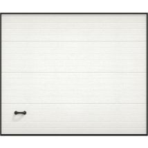 Porte de garage sectionnelle sur mesure rainurée blanche - metronia