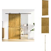 Porte de grange CORONA 100x210 cm bois massif de pin - Porte De Grange - Portes De Grange - Porte De Grange Coulissante - Porte Suspendue