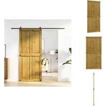 Porte de grange corona 90x210 cm bois massif de pin - Porte De Grange - Portes De Grange - Porte De Grange Coulissante - Porte Suspendue