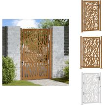 Porte de jardin acier résistant aux intempéries design tracés - Porte De Jardin - Portes De Jardin - Porte De Clôture - Porte De Sécurité