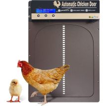 Prenfle - Jeffergarden Porte de poulailler automatique à piles Ouvre-porte automatique de poulailler Porte de volaille pour poule canard oie fermes