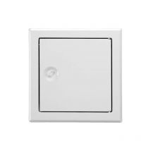 Upmann - Porte de revision softline blanche, fermeture à 4 pans, dimension 400 x 600mm